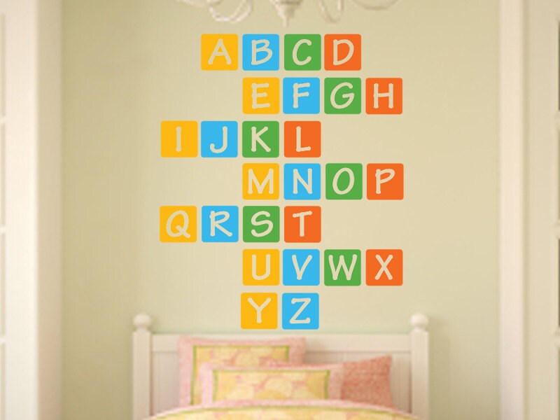 Items similar to Alphabet Decal ABC Decal Set 26 Alphabet Wall