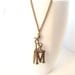 Bronze Scissors Necklace With Initial