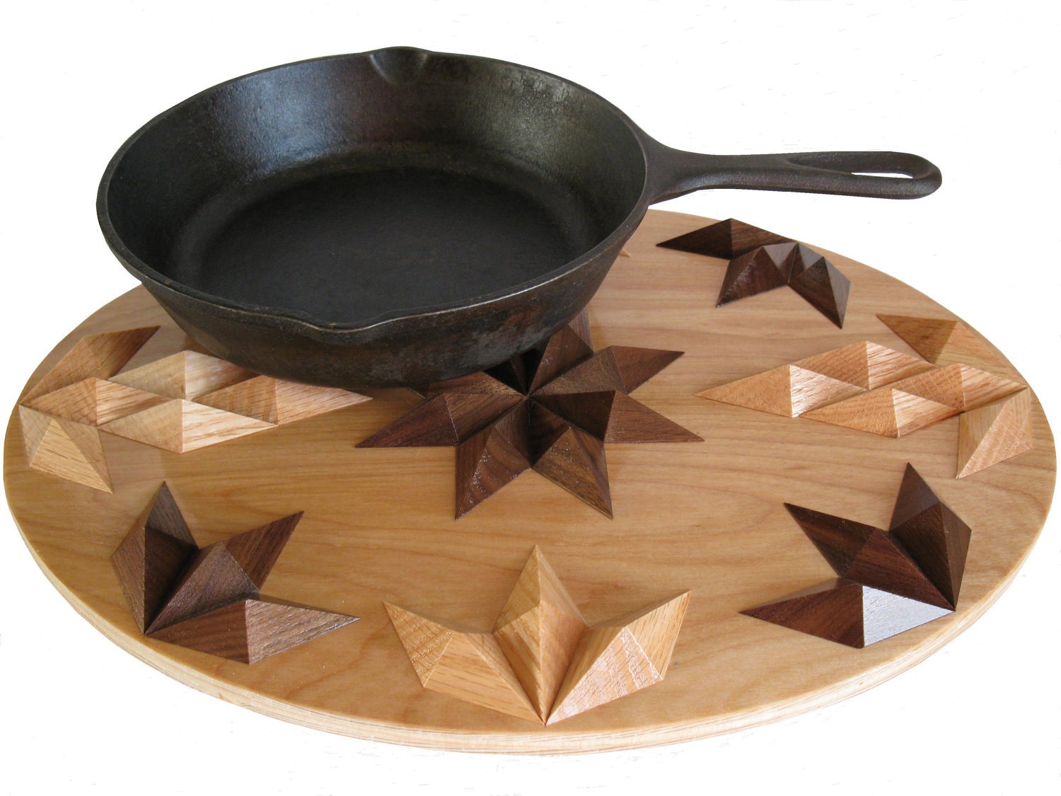 Oval Wooden Centerpiece. Wood decor hot pad.