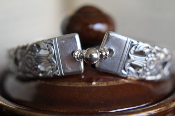ornate silver spoon bracelet tangs and tines