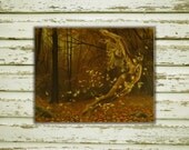 Oil painting, Dnce in the wood, Natural contemporary figure paintings