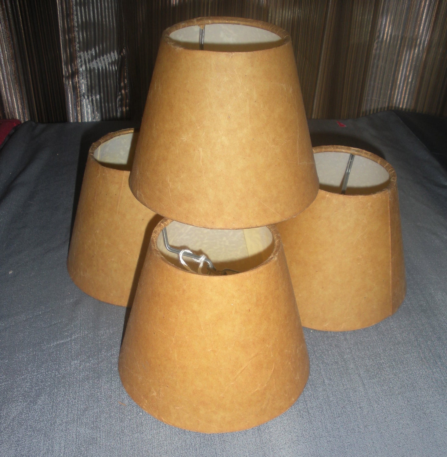 Set of 2 parchment small lamp shades Reserved for by LADYG99