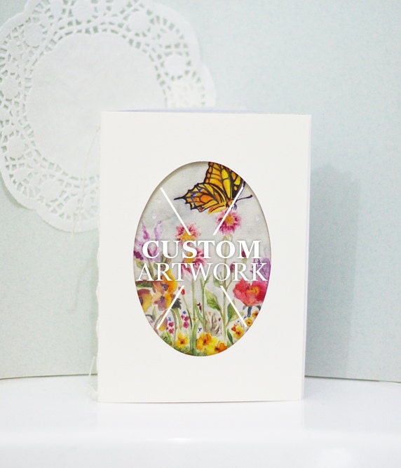NOTEBOOK: Oval frame, custom artwork (105x148mm)
