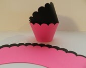 Cupcake Wrappers Hot Pink and Black Il_170x135