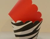 Zebra and Red Cupcake Wrappers Il_170x135