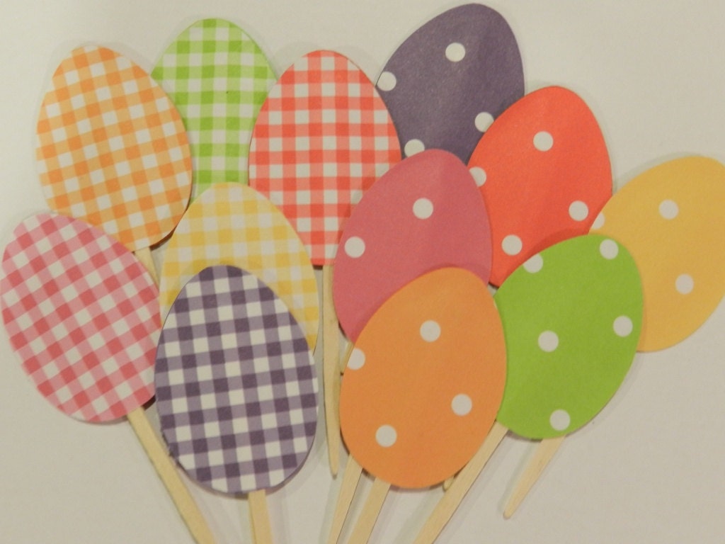 Easter Egg Cupcake Toppers