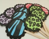 Animal Prints Cupcake Toppers