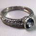 Fabulous Vintage Platinum .95 ct. Montana Sapphire Diamond Ring