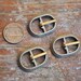 Lot of 3 Vintage small metal belt buckles.