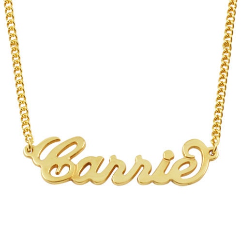 18K Gold Plated Over Brass Personalized Name Necklace - Choose any name to personalize