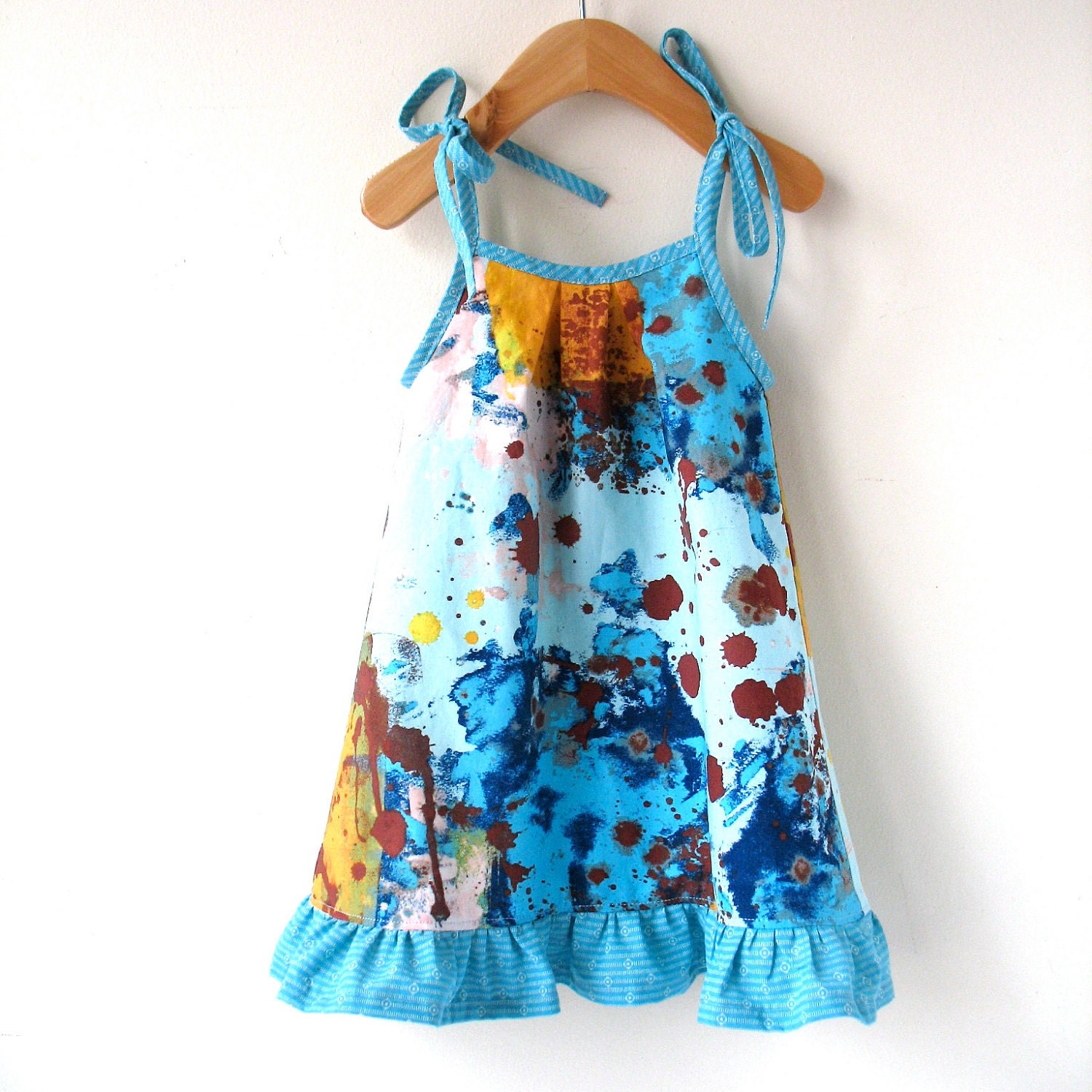 Size 12 Month Sundress in Colorful 100% Cotton