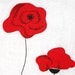 White Linen Throw pillow case with Red Poppies, Designer fabric, fits 18"x 18" insert, Toss pillow case, Cushion case.