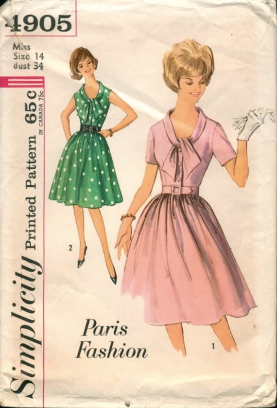 nice vintage 1960s simplicity 4905 fullskirted by nostalgievintage high fashion sewing patterns 500x736 il 570xN.332466688 High Fashion Sewing Patterns