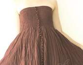 Strapless Beach Wedding Dress, Boho Wedding Dress