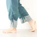 Comfy Drawstring Cotton Pants in Turquoise