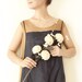 Cotton Spring Apron Knot Dress in Dark Blue - Brown