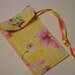 Fairy Coin Purse, Pink and yellow nail polish bag, lip gloss bag, girls fairy wristlet, green butterfly bag, mini make up bag, ready to ship