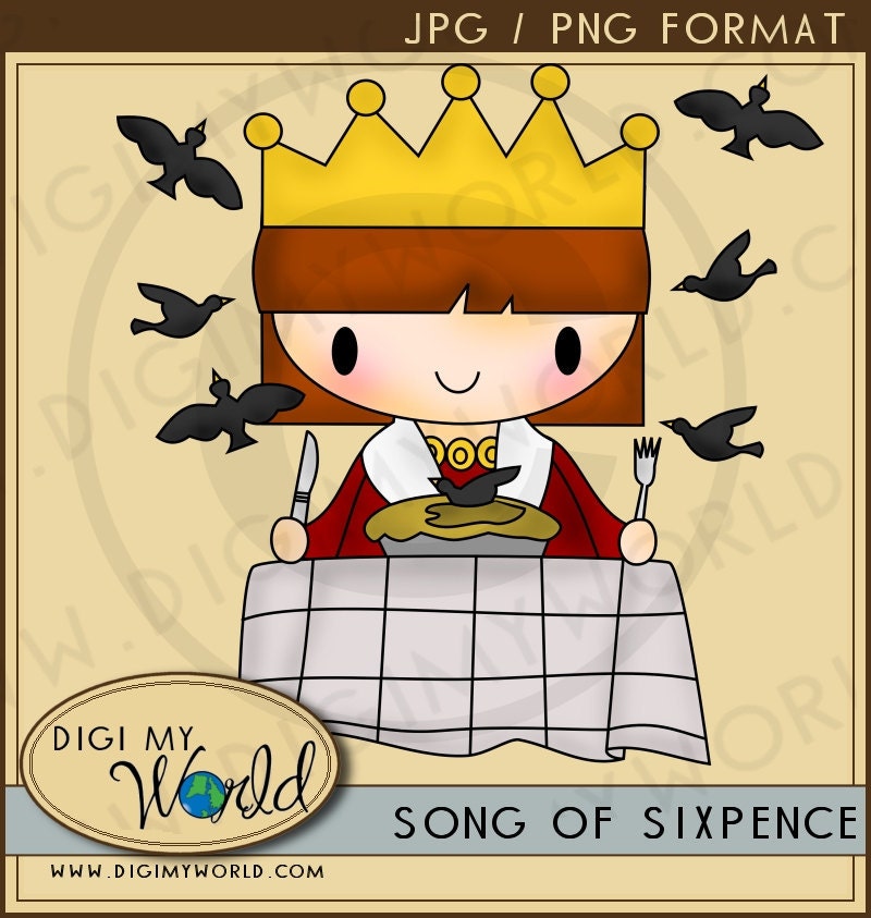 items-similar-to-sing-a-song-of-sixpence-childrens-nursery-rhyme-clipart-storybook-images-on-etsy