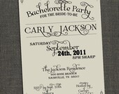 Bachelorette Party or Lingerie Shower Invitation - Printable or Printed for you