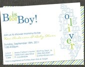 Alphabet Name Letters Baby Shower Invitation - Printable or Printed for you