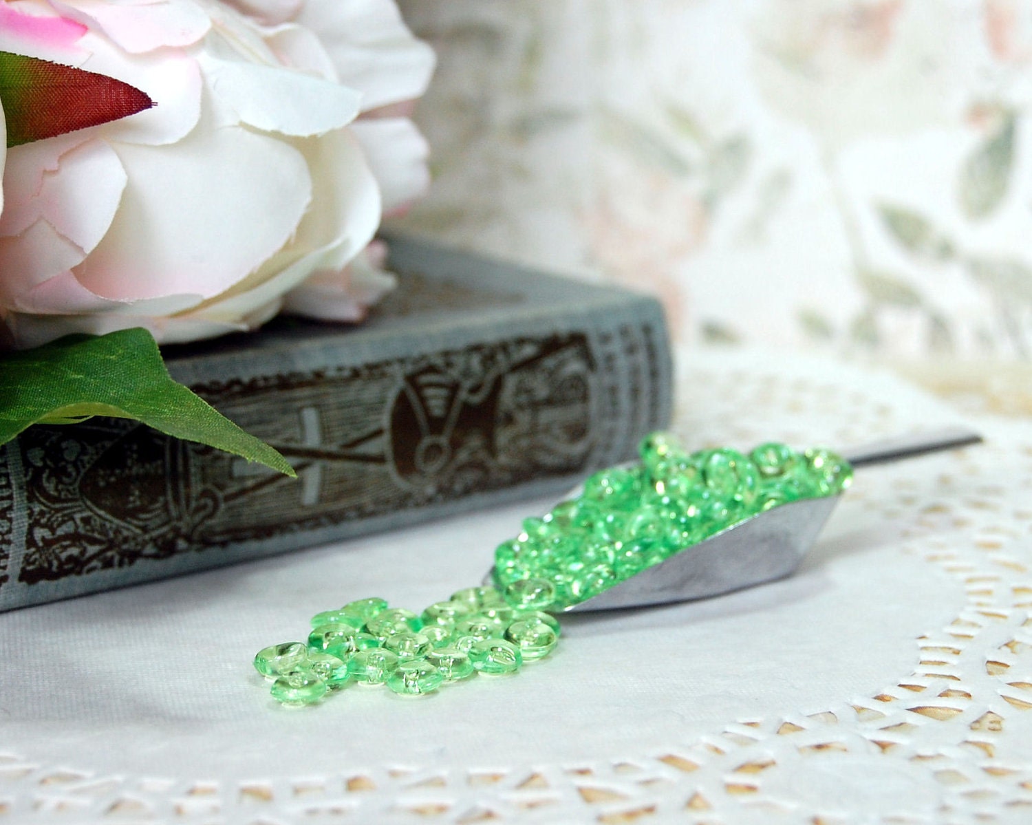 Dainty Dots in Apple - Flat Bottom Crystals For Scrapbooking, Card Making and Altered Art