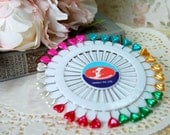 Hearts Pin Wheel - Scrapbooking, Card Making, Altered Art, Bridal, Millinery.