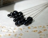 Pretty Triple Head Black Pins - Scrapbooking, Card Making, Altered Art, Bridal, Millinery.