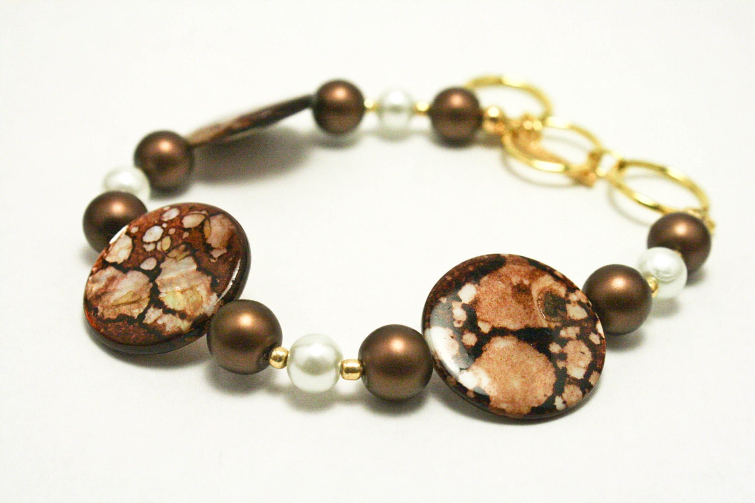 Brown Splatter Paint Bracelet