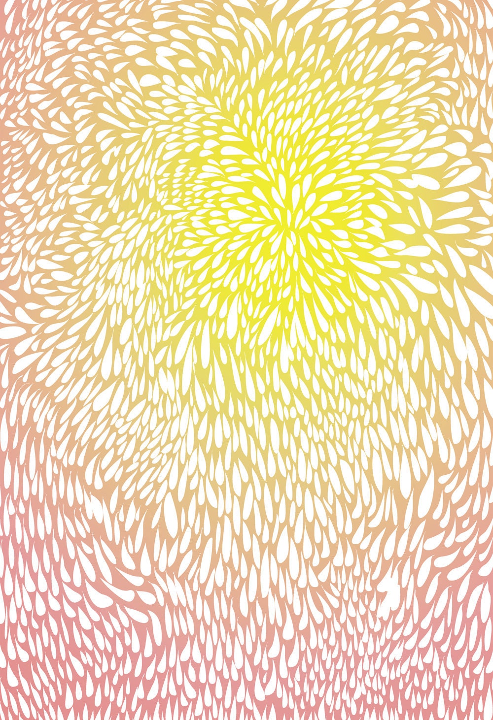 Buy One Get One Print Free - Abstract Print Poster- Morning Sun - 13 x 19  -  Open Edition - sun print, pink, yellow