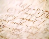Love Note - Custom Calligraphy Love Letter - Hand Lettered Custom Inscription of your words to your special someone...