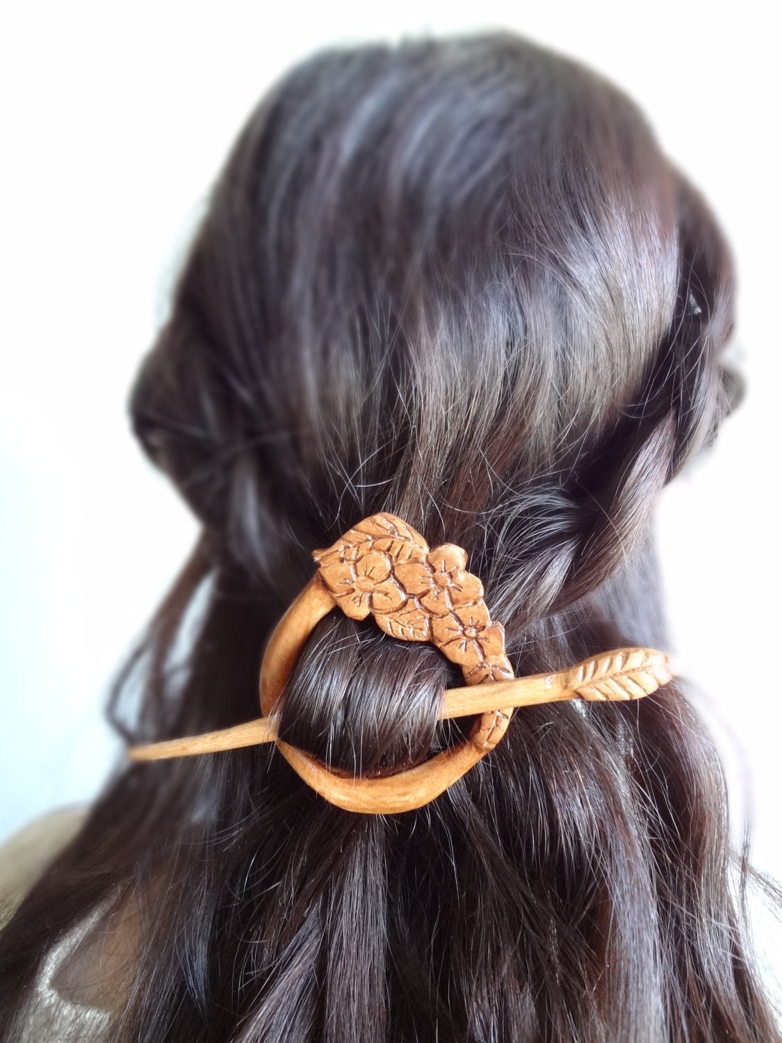 spring fairy mori girl gypsy boho  flower hair pin shawl pin