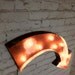 vintage store sign electric arrow metal industrial metal handmade.