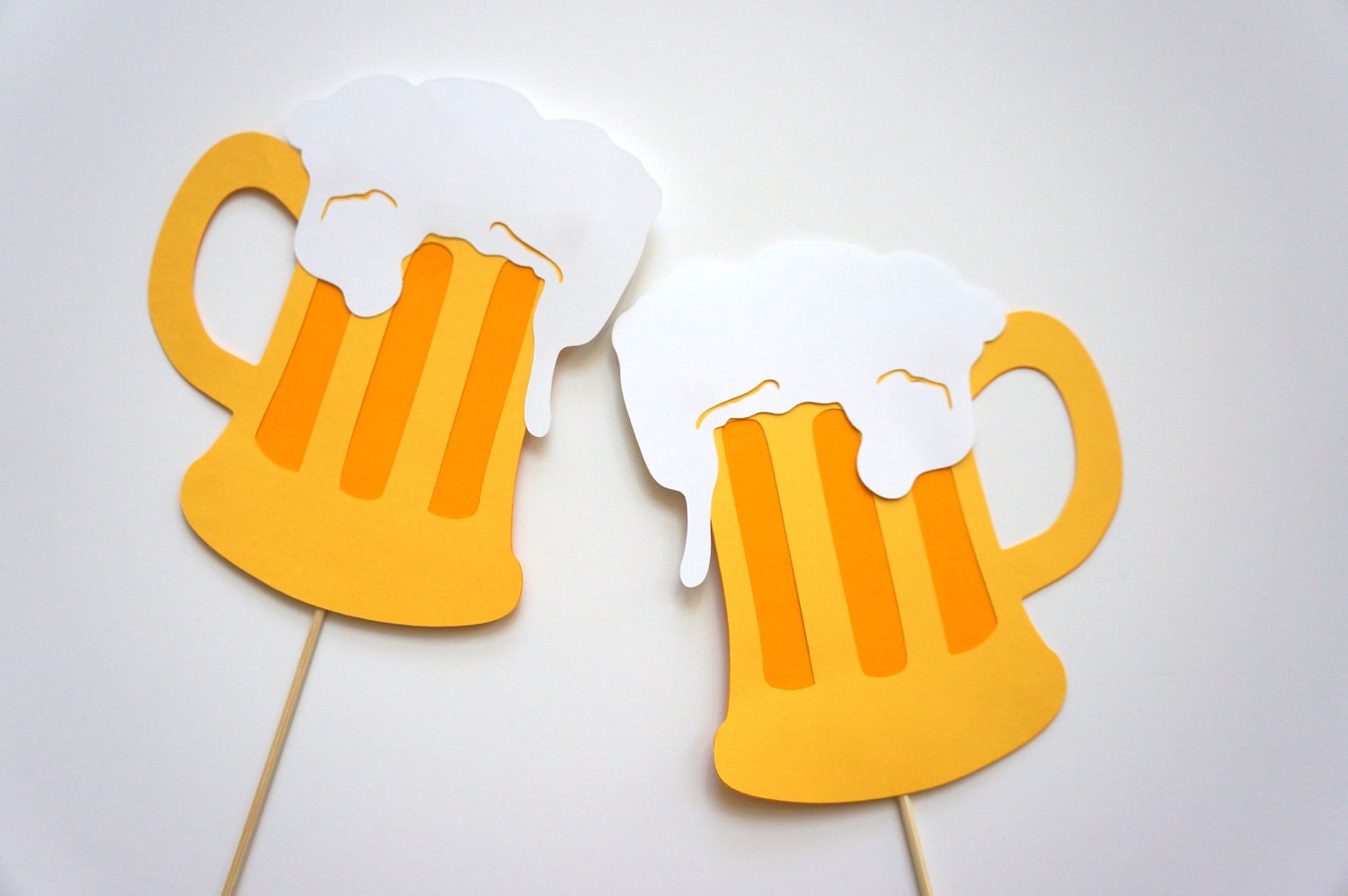 Photo Booth Props - Set of 2 Beer Mug Photo booth Props - Fun Photobooth Props