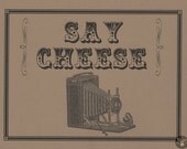Photo Booth Props - Say Cheese Photo Booth Sign - Photobooth Props - vintage wedding - rustic wedding