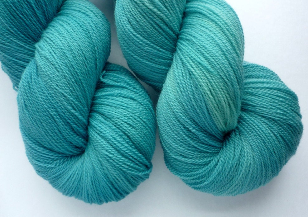 Hand Dyed Yarn - Merino Lace Weight in Seven Seas Colorway