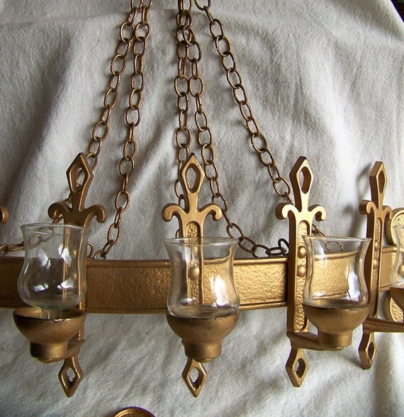 Gothic wall sconce gilt candle holder by AntiqueAddictions
