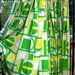 Mid century DRAPES .. Sunshine Yellow and green PICTURE WINDOW curtains