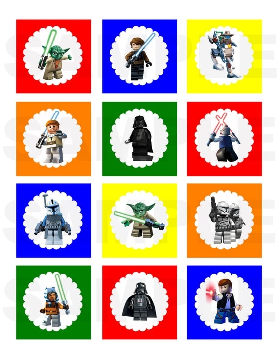 Items similar to DIY Printable Lego Star Wars Inspired Cupcake Toppers ...
