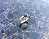 Pyrite Comfort Fit Band Ring Sterling Silver 6mm Stone