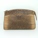 Vintage real lizard skin reptile leather medium clutch bag handbag