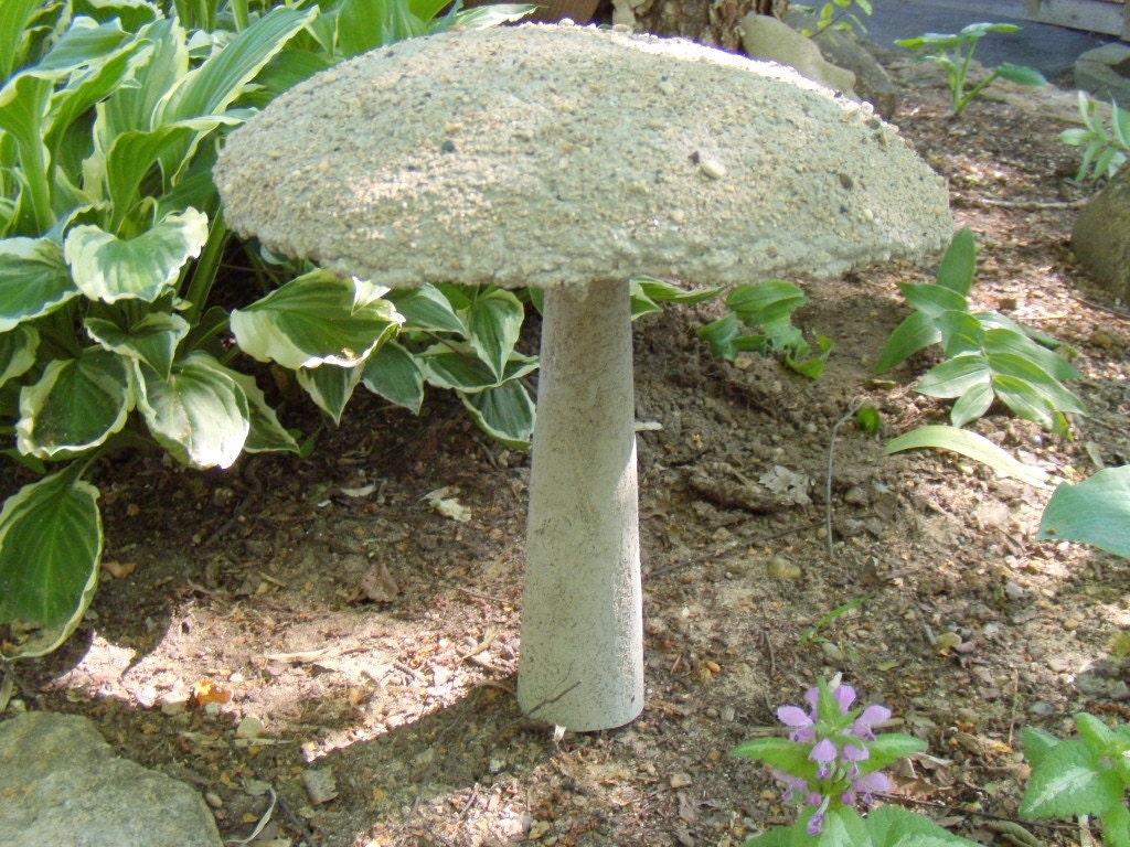 Large Concrete Mushroom Garden Accent