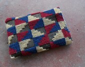 Upcycled upholstry fabric textured Cell phone iphone ipod pouch sleeve 3.5x5