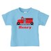 Personalized Firetruck t-shirt for boys, firetruck birthday party t shirt