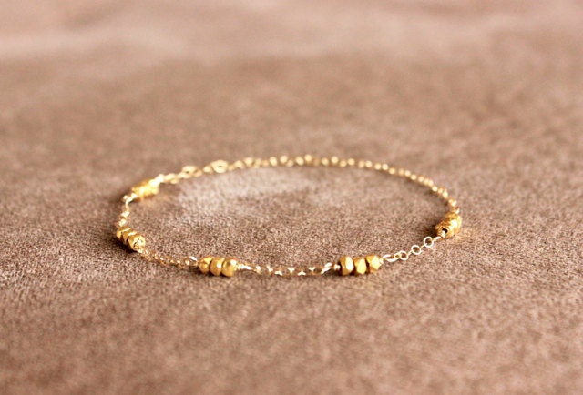 gold nugget stone - dash gold bracelet