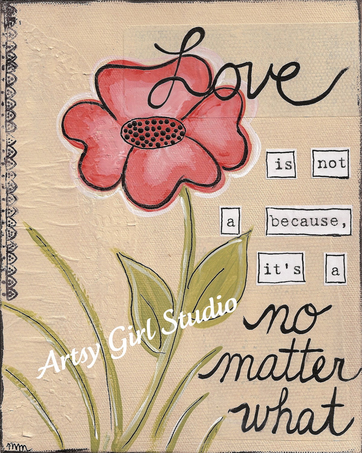 Love, no matter what - 8x10 - Mixed Media - Art Print