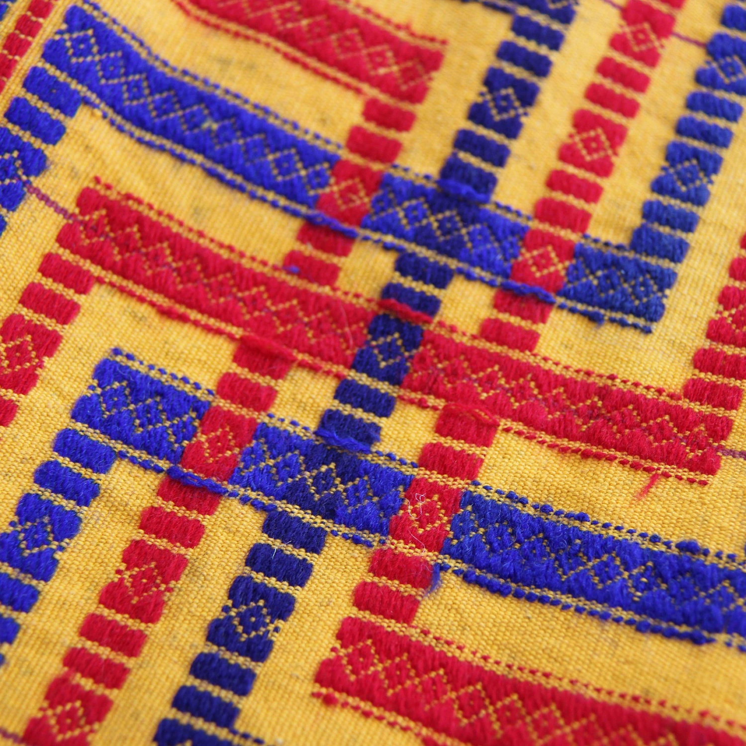 SALE Multi colored vintage Guatemalan handwoven sash unused