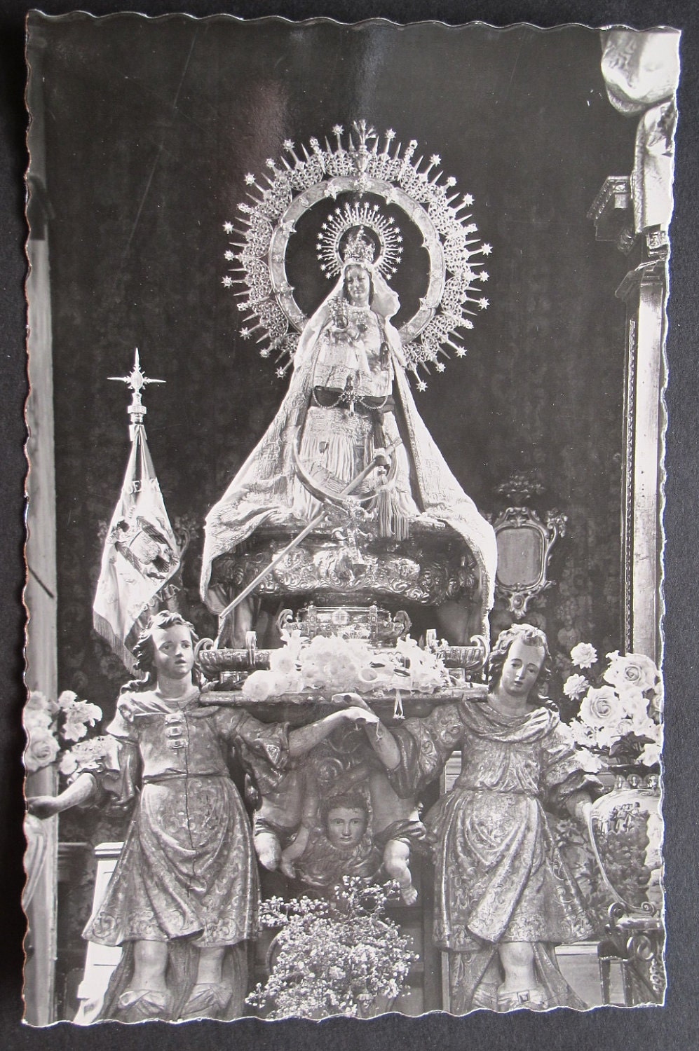 SALE Vintage Spanish photo postcard Segovia Our Lady of the Fuencisla