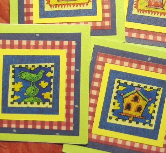 Flip flops colorful Mini Cards (set of 5) gift tags