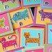 Cat Mini Cards (set of 5) neon