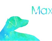 Custom Pet Silhouette, your choice of colors and text